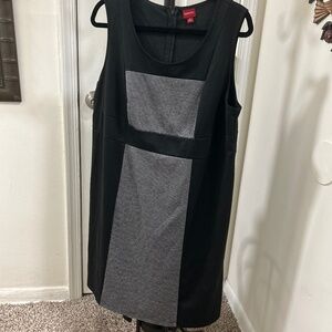 Black and Gray Color Block Dress
